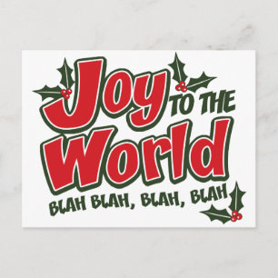 Cartão Postal Cartão-postal Joy World Blah Blah