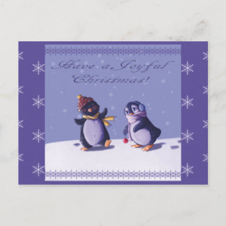 Cartão Postal Cartão-postal Joyful Penguins