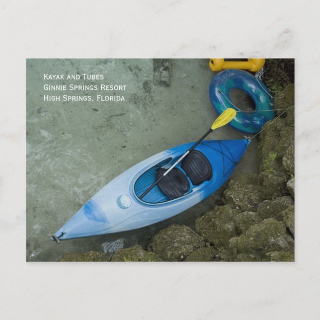 Cartão Postal Cartão-postal Kayak & Tubes (Frente)