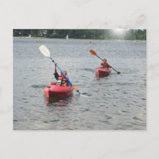 Cartão Postal Cartão-postal Kayaking Kids