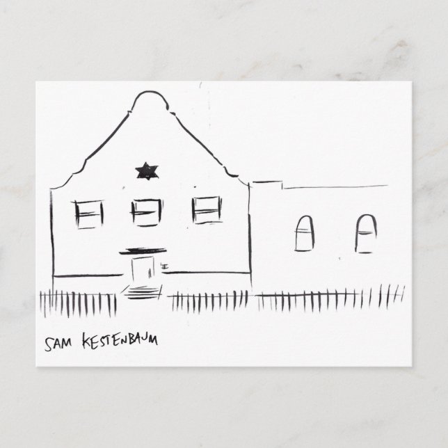 Cartão Postal Cartão-postal Kestenbaum Bedford-Stuyvesant Synago (Frente)