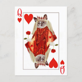 Cartão Postal Cartão-postal Kitten Queen of Hearts