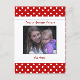 Cartão Postal Cartão-postal Ladybug e Bolinhas personalizado