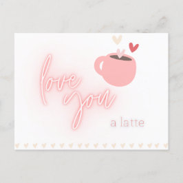 Cartão Postal Cartão-postal Latte Love