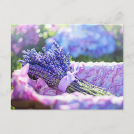 Cartão Postal Cartão-postal lavanda de Primavera Roxo de Cesto d