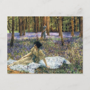 Cartão Postal Cartão-postal Lawrence Alma Tadema Bluebells