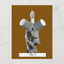 Cartão Postal Cartão-postal legal de frango de borracha