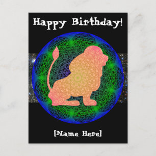 Cartão Postal Cartão-postal Leo Birthday