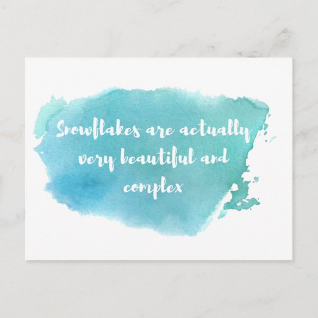 Cartão Postal Cartão-postal Liberal Snowflake (Frente)