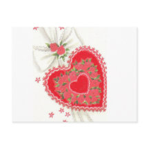 Cartão-postal Lindo Rosa Rosa e Lace