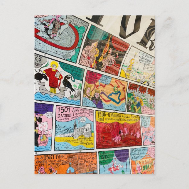 Cartão Postal Cartão-postal Lisboa, Cartão-postal Divertido, Gra (Frente)