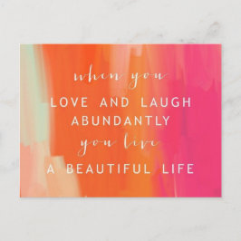 Cartão Postal Cartão-postal Live and Love Life