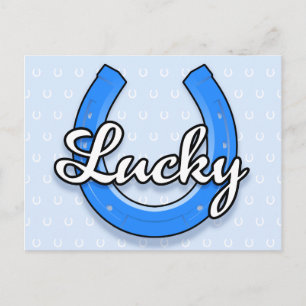 Cartão Postal Cartão-postal Lucky Horsfere (azul)