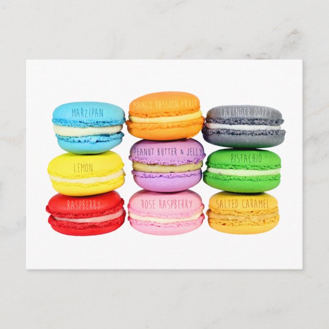 Cartão Postal Cartão-postal Macarons (Frente)