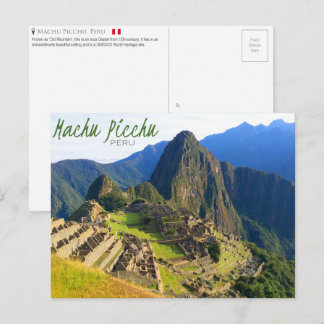 Cartão Postal Cartão-postal Machu Picchu, Peru