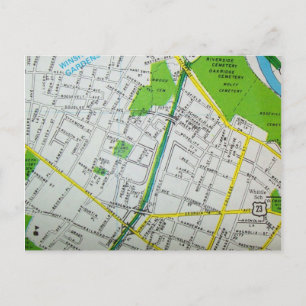 Cartão Postal Cartão-postal MACON, GA Vintage Map