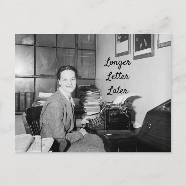 Cartão Postal Cartão-postal mais longo mais tarde (Frente)