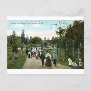 Cartão Postal Cartão-postal Manito Park Spokane Vintage