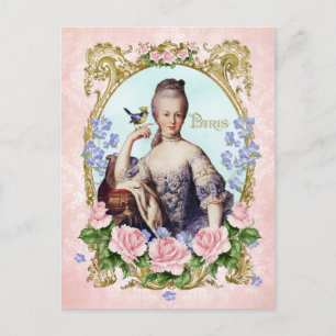 Cartão Postal Cartão-postal Marie Antoinette Rosa Damask Antoni
