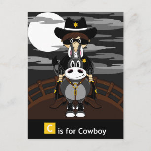 Cartão Postal Cartão-postal Máscara de Cowboy e Cavalo