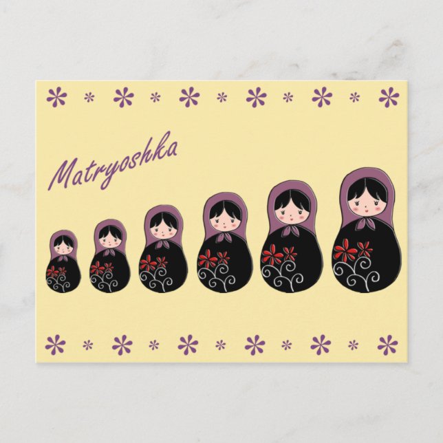 Cartão Postal Cartão-postal Matryoshka (Frente)