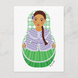 Cartão Postal Cartão-postal Matryoshka argentino