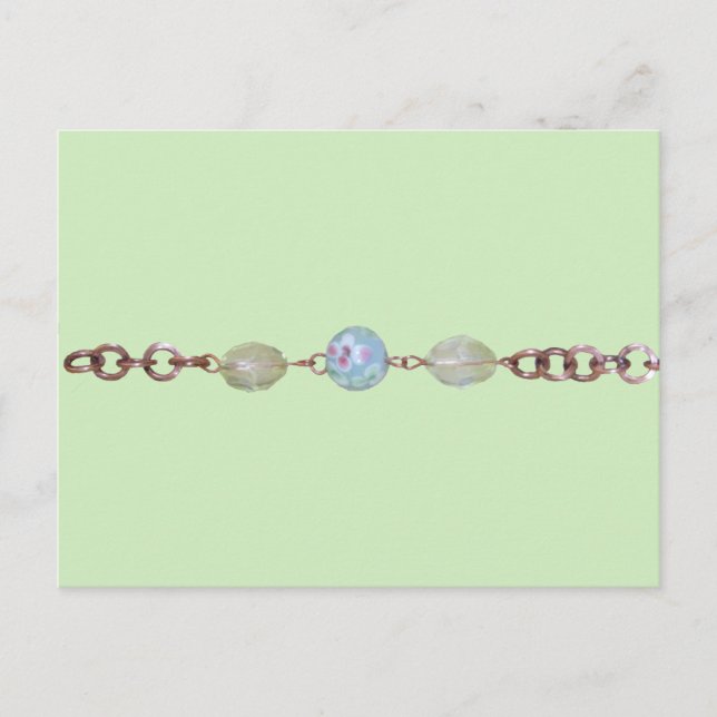 Cartão Postal Cartão-postal - Miçangas e corrente de cobre (Frente)