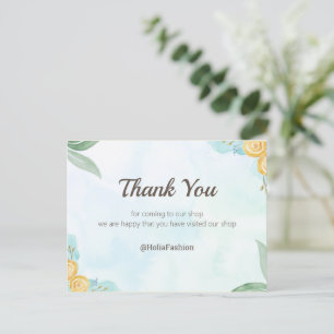 Cartão Postal Cartão-postal Minimalista Boho Obrigado