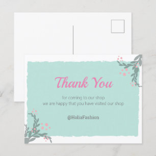 Cartão Postal Cartão-postal Minimalista Obrigado