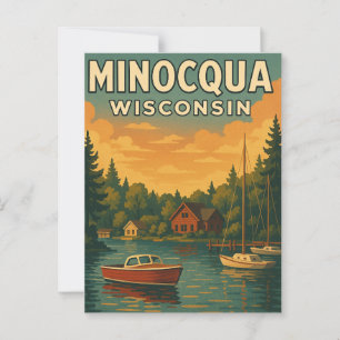 Cartão Postal Cartão-postal Minocqua Wisconsin