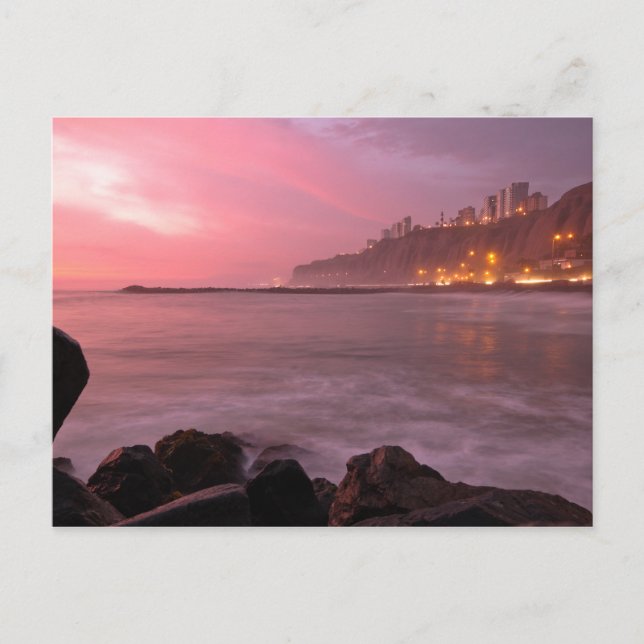 Cartão Postal Cartão-postal Miraflores Rosa, Lima, Peru (Frente)