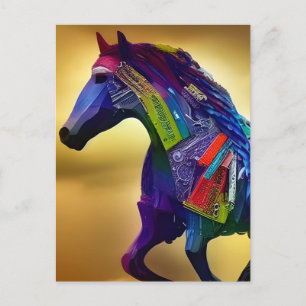 Cartão Postal Cartão-postal misto de cavalos de mídia