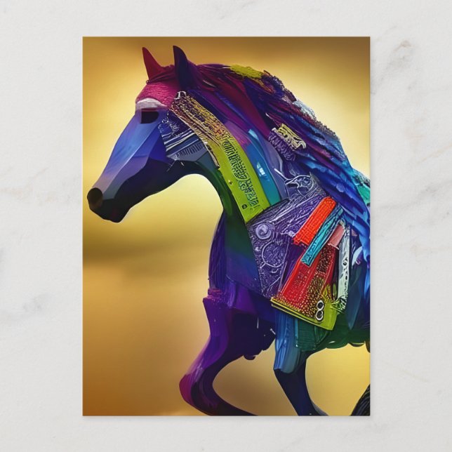 Cartão Postal Cartão-postal misto de cavalos de mídia (Frente)