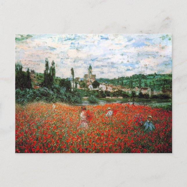 Cartão Postal Cartão-postal Monet Field of Red Poppies (Frente)
