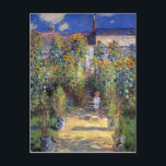 Cartão Postal Cartão-postal Monet, "O Jardim do Artista em Véthe<br><div class="desc">Claude Monet,  "The Artist's Garden at Vétheuil",  1880 - pintura impressionista francesa de arte.</div>