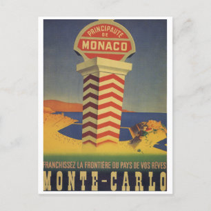 Cartão Postal Cartão-postal Monte Carlo, Viagens vintage Mônaco