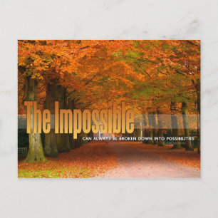 Cartão Postal Cartão-postal Motivacional Impossível