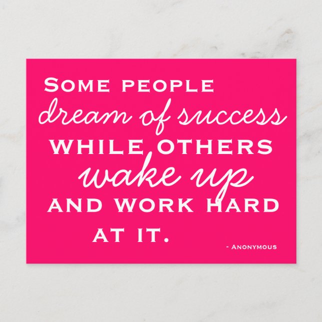Cartão Postal Cartão-postal motivado e inspirado (Frente)