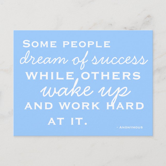 Cartão Postal Cartão-postal motivado e inspirado (Frente)