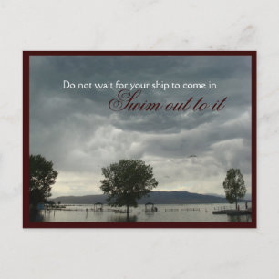 Cartão Postal Cartão-Postal Motivativo De natação