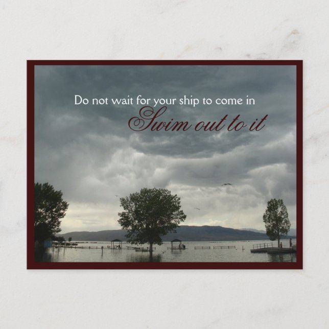 Cartão Postal Cartão-Postal Motivativo De natação (Frente)