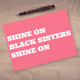 Cartão Postal Cartão-postal Motivativo para Mulheres Negras