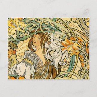 Cartão Postal Cartão-postal: Mucha - Língua das Flores