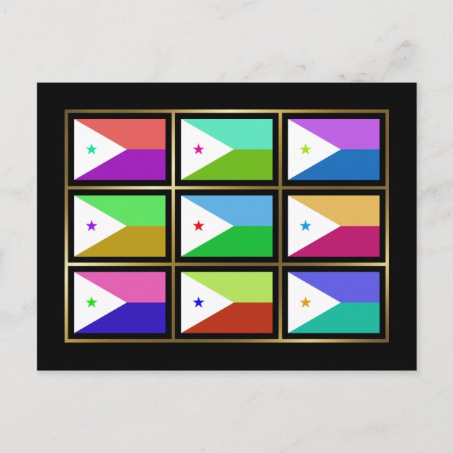 Cartão Postal Cartão-postal Multihue Djibouti (Frente)