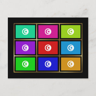 Cartão Postal Cartão-postal Multihue Tunísia