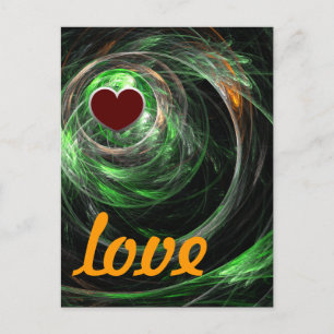 Cartão Postal Cartão-postal mundial de amor verde