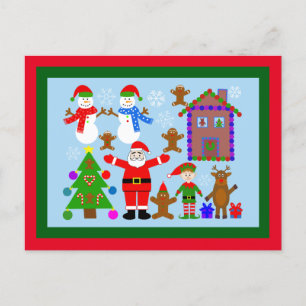 Cartão Postal Cartão-postal nº 2 na reunião de Natal