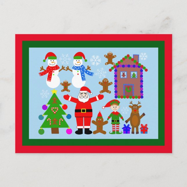 Cartão Postal Cartão-postal nº 2 na reunião de Natal (Frente)