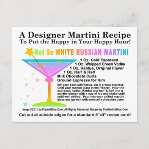 Cartão Postal Cartão-postal não tão branco russo Martini