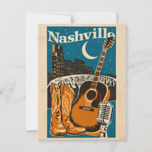 Cartão Postal Cartão-postal Nashville - Violão, inicialização e 